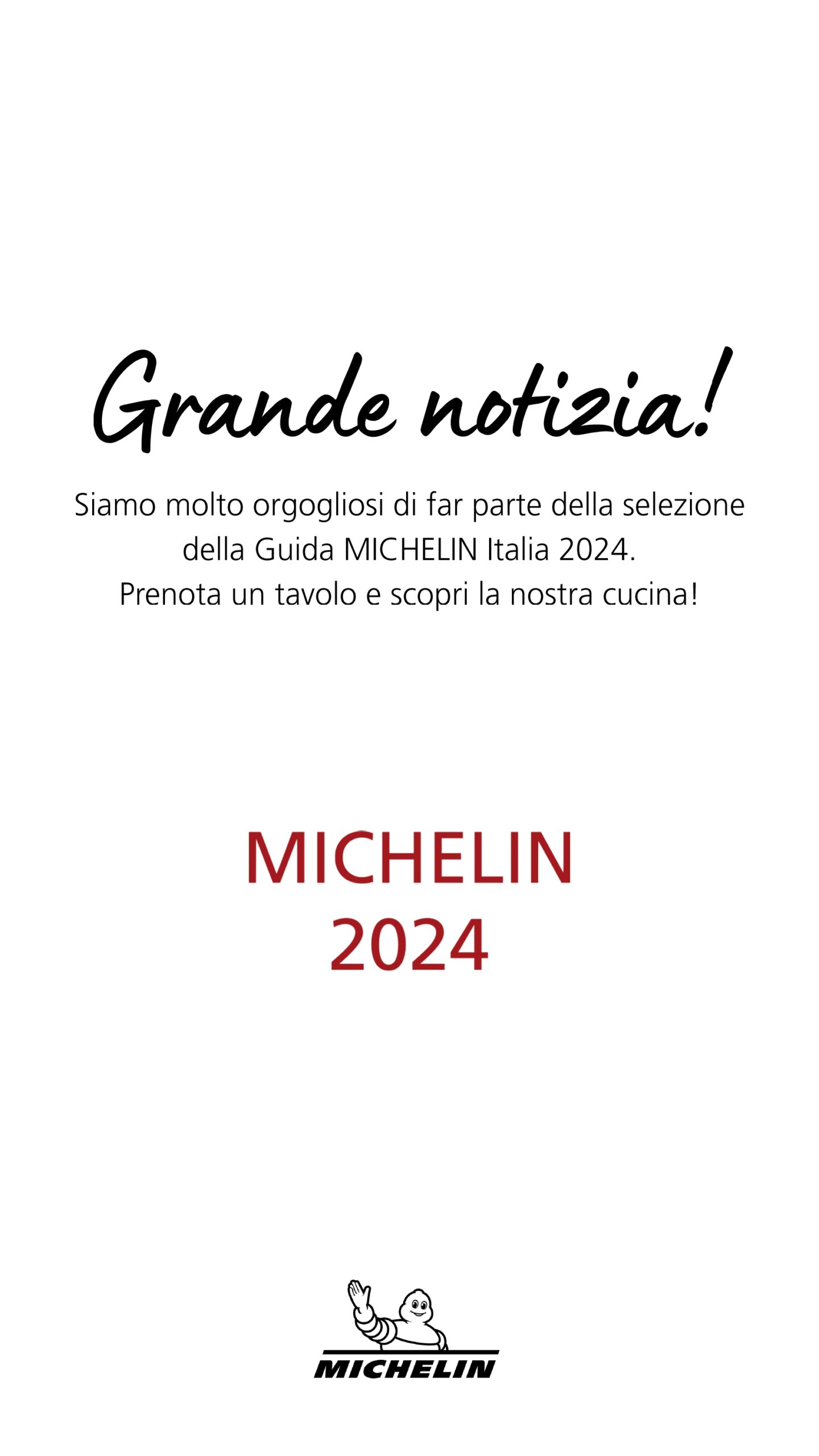Menzione ne la “Guida Michelin”